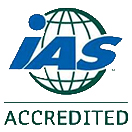 iAS Accredited logo on display
